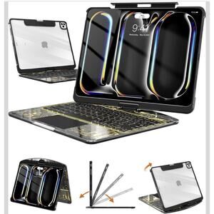 Transparent Keyboard Case for iPad Pro 13" (M5/M4, 2025/2024) Wireless Keyboard
